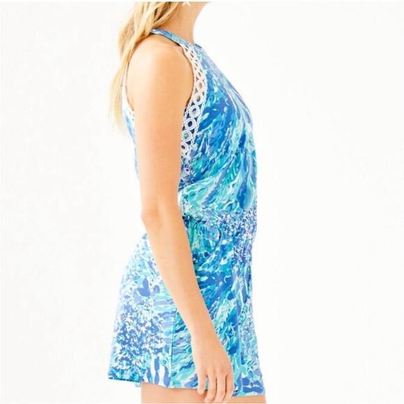 LILLY PULITZER Lala Halter Romper Blue Haven
Hey Soliel Sz M - Picture 3 of 8